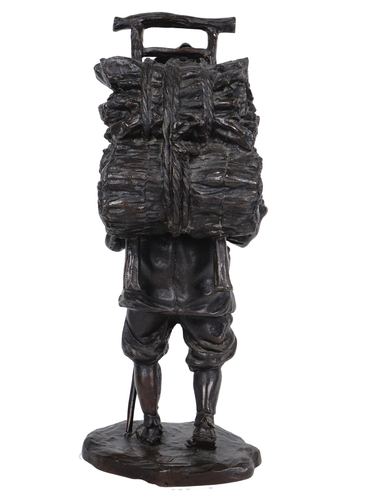 JAPANESE BRONZE PEASANT FIGURE BY SEIYA GENRYUSAI PIC-3